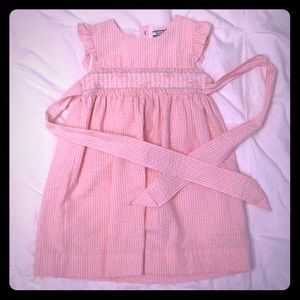 Pink seersucker dress